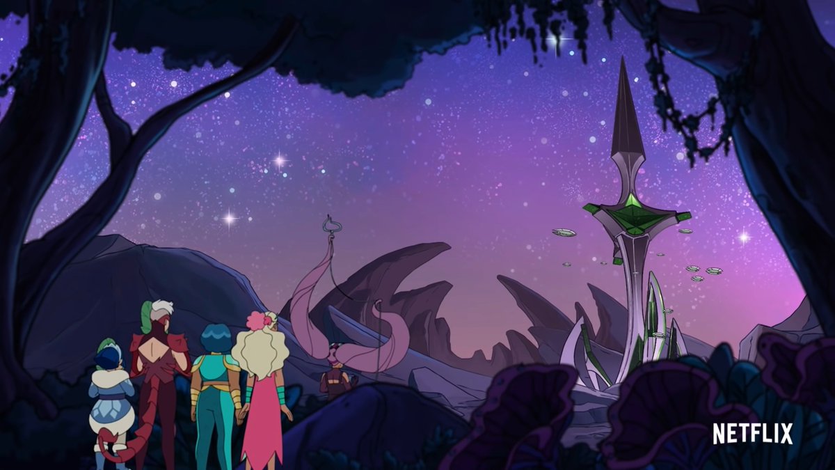 EPISODE TWO:: Mermista, Perfuma, Frosta, Scorpia (annoyed??) Entrapta doing things, training and looking at a tower.: Adora is running and is guided by something, portal scene?: Horde Prime broadcasts a message from his Tower(s).