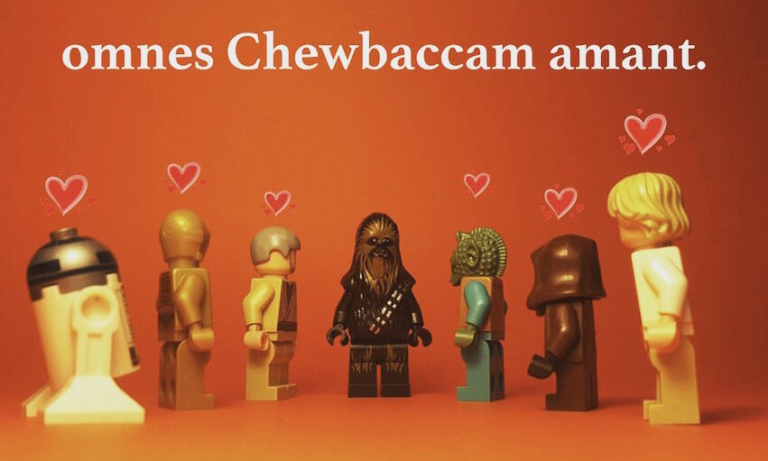tutubuslatinus's tweet photo. omnes Chewbaccam amant : everybody loves Chewbacca https://t.co/J62O3dkQm9