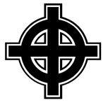For those who aren't familiar: the Celtic Cross - which is beautiful, and used to be divorced from sinister intent - is a popular White supremacist symbol. You usually see this one, but as THAT symbol has become more recognizable, lotsa closet Nazis have adopted other versions.