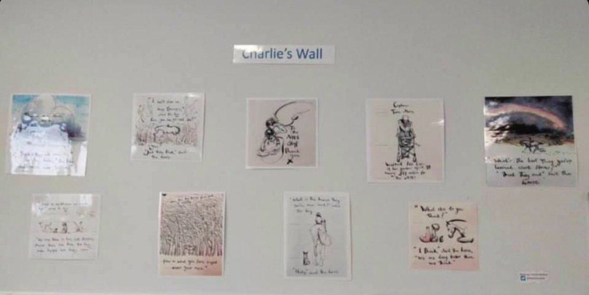 charliemackesy's tweet photo. A doctor just sent me this of a hospital ward wall. It made me well up. https://t.co/j2QN4TTKwB