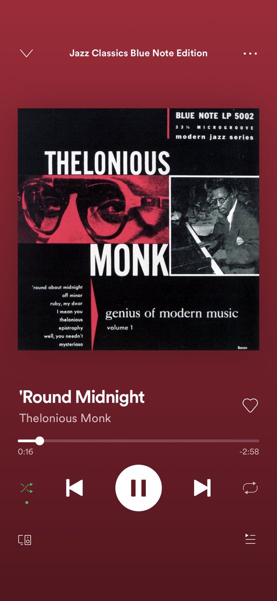 BLKNGLD_'s tweet photo. Late night stereo workout with the great, Thelonius Monk. ⁦@bluenoterecords⁩ https://t.co/7TRnGIcamg