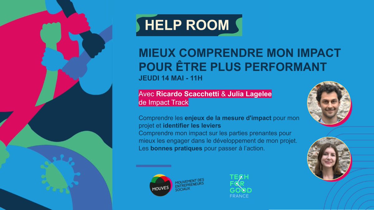ImpactTrack's tweet photo. C'est ce matin !⚡️
#webinar | Mieux comprendre son #impact pour être + #performant
Avec Julia notre analyste en mesure d'impact et @Ricardo_Sca  fondateur d'Impact Track

 👉https://t.co/xv9wvkYEy8 

Une initiative de @Mouves_ES et @Tech_for_goodfr  
 #socent #impactsocial https://t.co/gYpKnEAofI