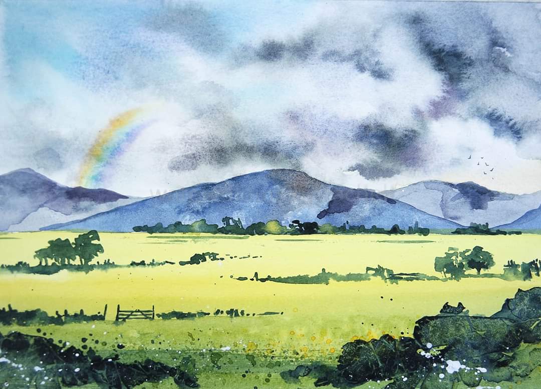 Another in my rainbow series saying thankyou to the key workers, the carers, the people who are doing an amazing job through these uncertain times, thank you x
#rainbowsofhope  #watercolor #landscape #ThankYouNHS #BigArtBoost #thedailysketch #carers #painting #art #artist #paint