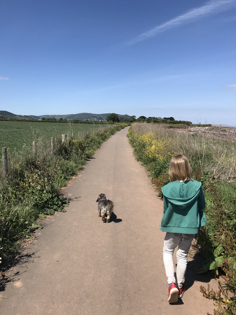 Good socially distanced doggie! Our paths are open for your daily exercise but remember to keep your distance from others...