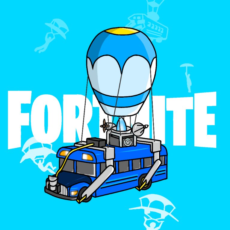 Hide Kunnn 休憩中 フォートナイトのバスにみんなお礼してる フォートナイト Fortnite フォートナイトイラスト