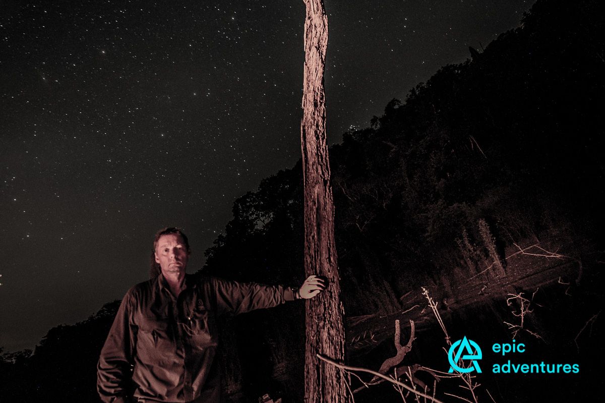 AsherPhil's tweet photo. Pre Lockdown: #Amazon Jungle, apart from the glow of the fire to check on our moored boat, Zero light pollution gives a fantastic view of the stars, time to turn in for a long sleep in the hammock. https://t.co/6kdNVGYIeV