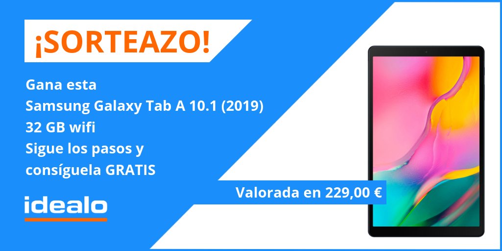 idealo_es's tweet photo. 🟠SORTEAZO🟠 🆕 hashtag 

📱 Tablet Samsung Galaxy A 10.1

1⃣ RT ➕ sigue a @idealo_es
 
2⃣ Comenta con #idealoLoTieneTodo nombrando tus amigos top.

🍀 Ganador este viernes. Condiciones: https://t.co/Hmcg1LPAs3 https://t.co/oaqiNnmEQz