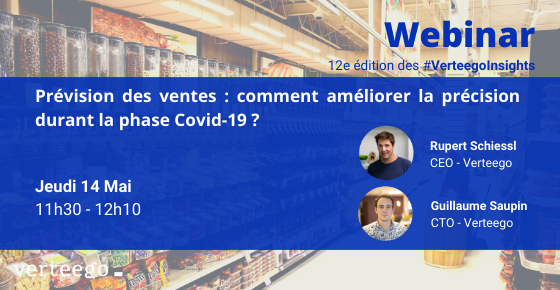 ⏰Plus que quelques heures pour s'inscrire à notre #webinar 
Comment l'#IA  aide à prévoir avec précision les ventes &amp; les tendances de consommation face au #COVIDー19.
💪Déjà plus de 70 décideurs inscrits
▶️ bit.ly/2T38cSx
#Retail #ecommerce #BigData