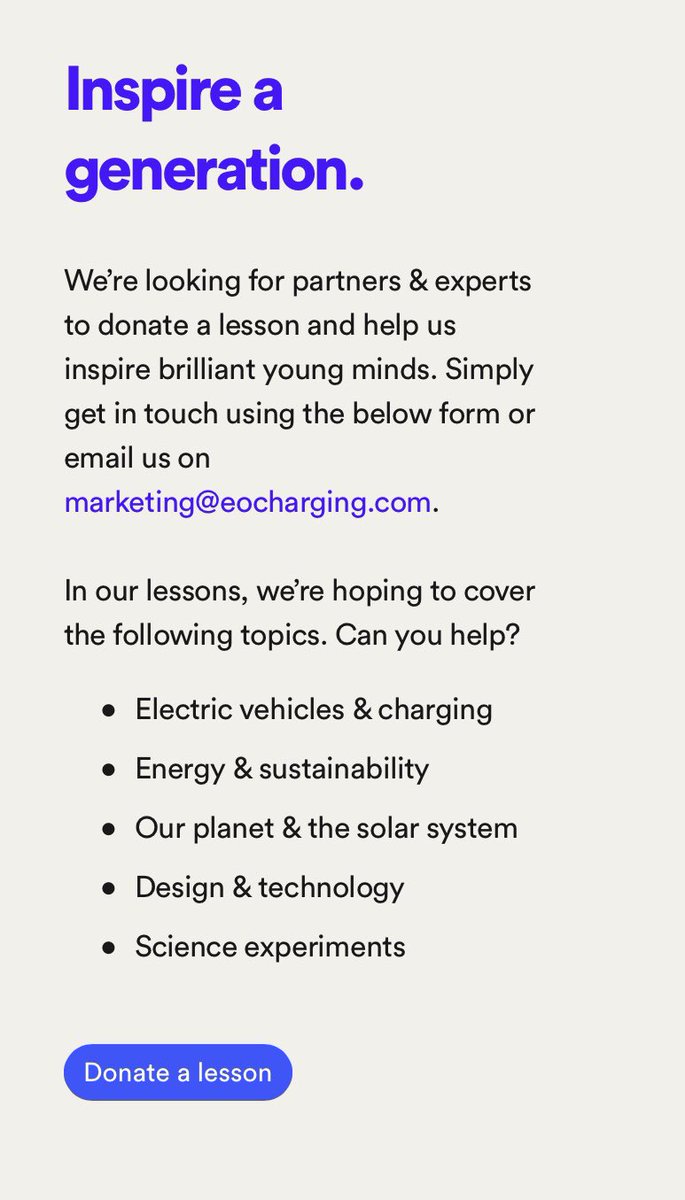 CCleevely's tweet image. Could you help @EOcharging inspire a generation? From #CleanAir to #NewWaysToTravel We have really enjoyed the content as a welcome addition to #HomeLearning2020