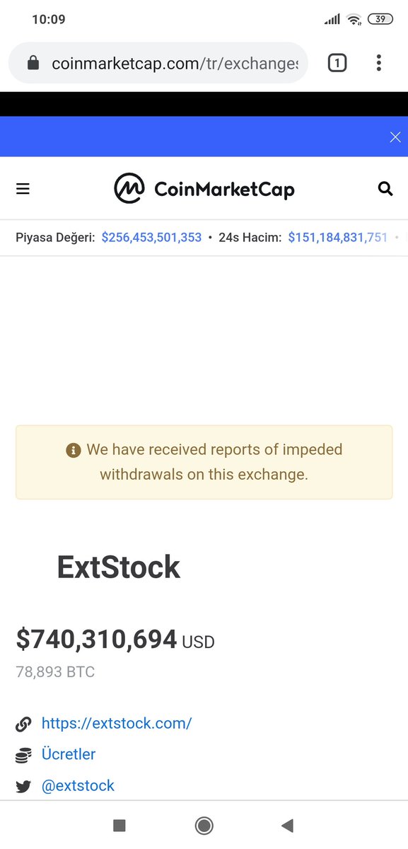 mfu25_'s tweet image. @CoinMarketCap @coingecko 
 
Scam exchange #ExtStock