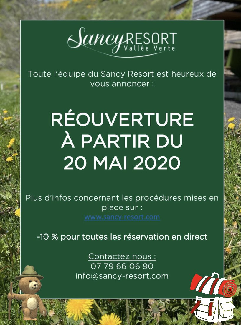 Vous rêvez de grand air ?💨☀️

🌳🌲🌿🐿🐐 Venez découvrir le terrain de jeu du SancyResort !
 
L’équipe vous prépare un accueil chaleureux 🤗
✅ et oui bien sûr en toute sécurité aussi Covid oblige 😷

🔜📆 : 20 mai 2020 

#TourismeEnFrance #Auvergne #MassifSancy #ChainesDesPuys