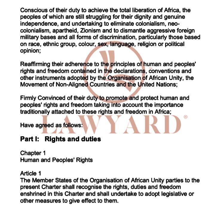 MaziNnamdiKanu's tweet photo. Art. 1, CAP A9, Laws of Nigeria states: Nigeria "shall RECOGNIZE the RIGHTS enshrined in this Charter and shall undertake to adopt legislative or other MEASURES to give effect to them”

The RIGHTS include the right to #SelfDetermination enacted at Article 20 of the same Law https://t.co/4eBgcUiwvE