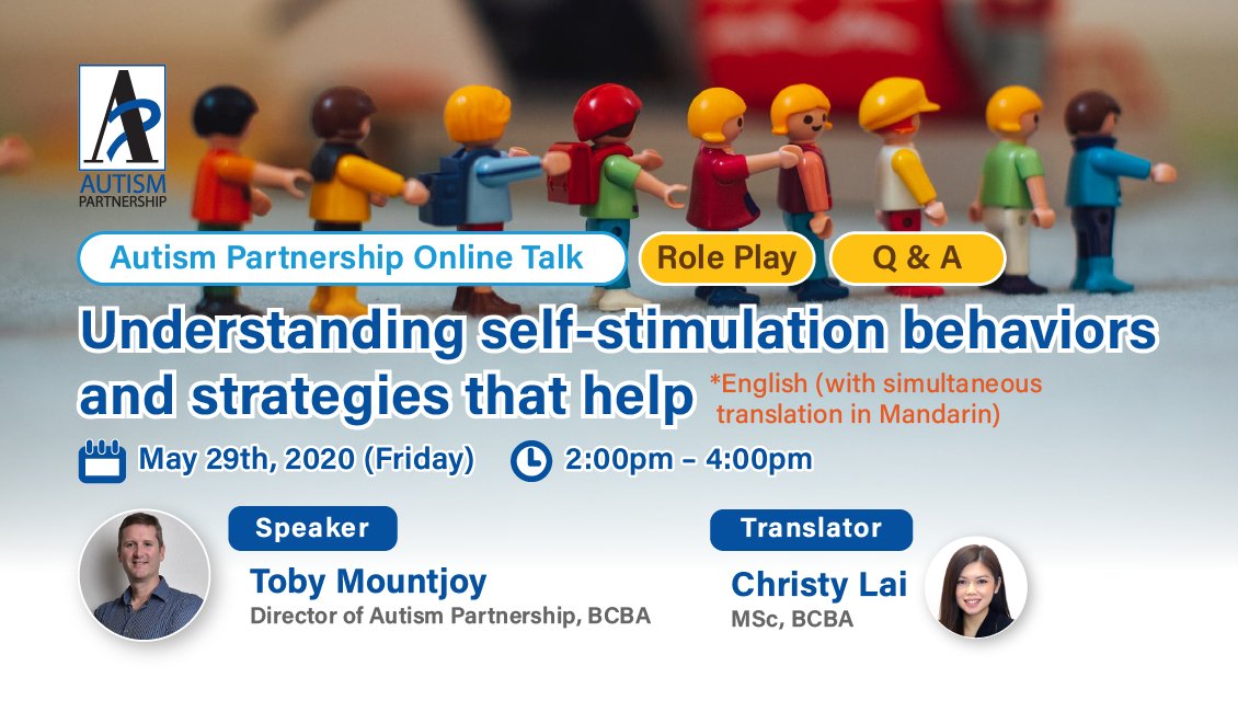 Autism_P's tweet photo. Self-stimulatory behaviors may seem harmless. But for children with #autism who lack social and self-regulatory skills, these behaviors can interfere with learning at school or completing daily living activities at home. 
Join our online talk to learn more https://t.co/28UJJt9KcJ https://t.co/FYLu8eLfNJ