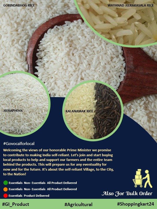 AuthenticGI_'s tweet photo. 🍚#Jeeraphool, #KalanamakRice, #GobindabhogRice, #WayanadJeerakasala #Rice has been shown to help with many #diseases.
👉 https://t.co/GS7q7PaeMp
📲 : 9161898733
#GeographicalIndication #Ricelover #Kerala #WestBengal #Localtoglobal #VocalForLocal #AtmaNirbharBharatAbhiyan https://t.co/bneofB6Iag