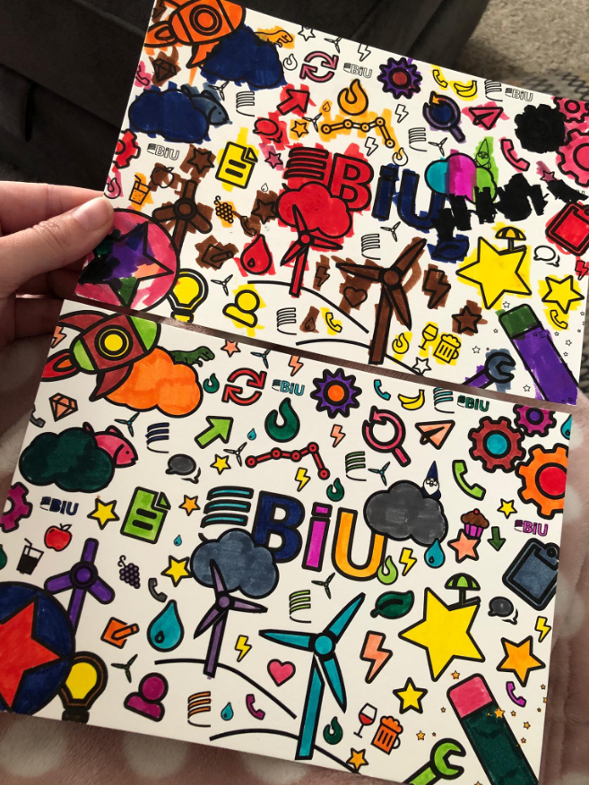 weareSEFirst's tweet photo. This week the BiU postie delivered colour-in cards (one for us, one for family or friends)... the team have already been hard at work with pencils, pens and paint!
#OneBiU https://t.co/MGLUkUrg9p