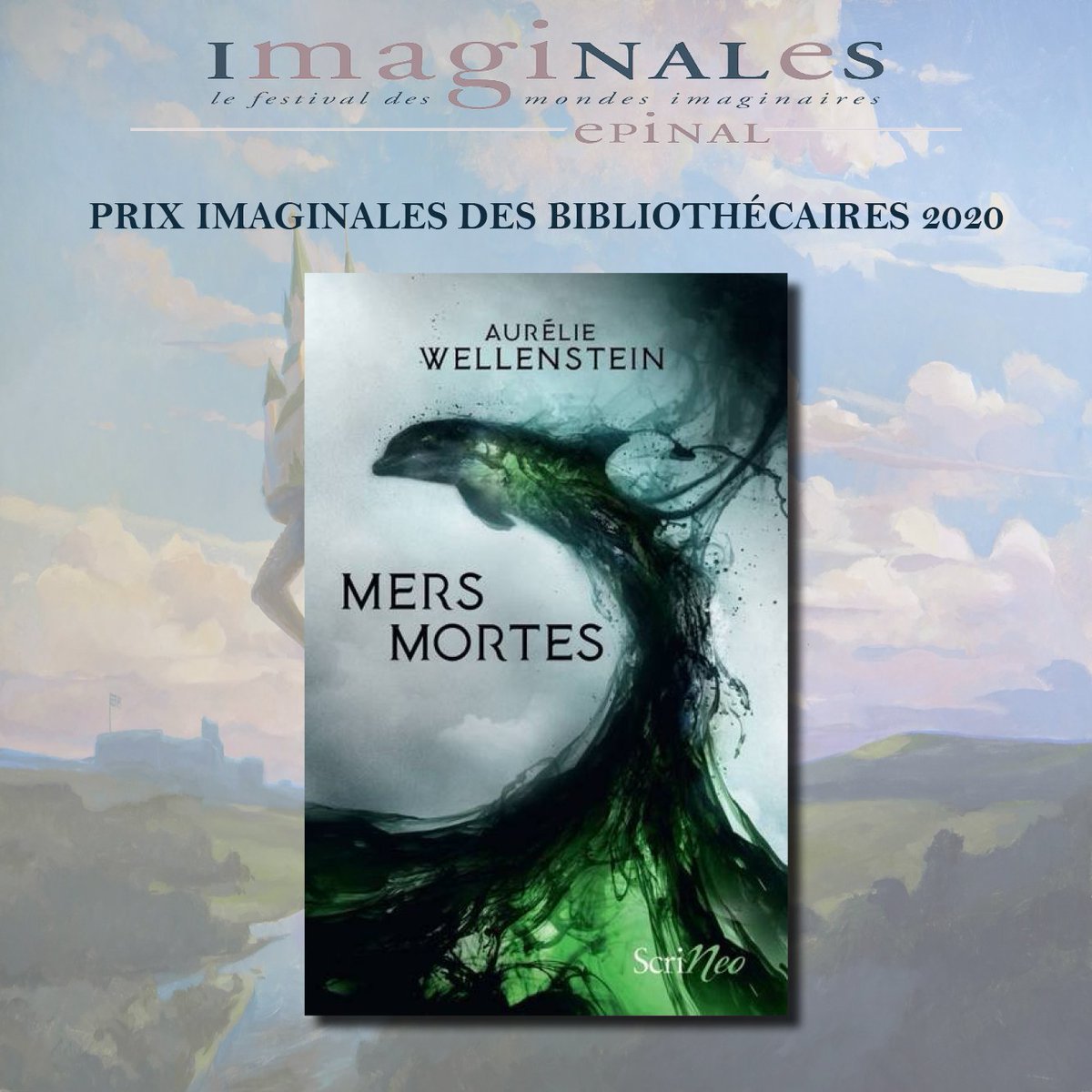 imaginales's tweet image. • PRIX IMAGINALES DES BIBLIOTHÉCAIRES 2020 •

À l'issue des votes, les bibliothécaires ont élu le roman "Mers Mortes" d'Aurélie Wellenstein publié par les éditions @Scrineo !

Un grand merci à Rénov'Livres et Premier Chapitre pour l'accompagnement du prix !