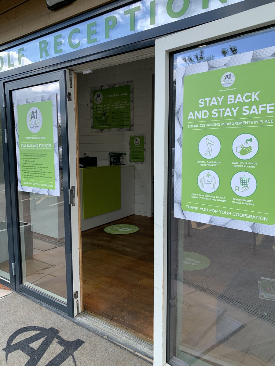 A1GolfCentre's tweet photo. Further to the government’s announcement, We are delighted to advise that the A1 Golf Activity Centre has re-opened, we are compliant to the governments COVID-19 guidelines and we are adhering to the governments social distancing rules. https://t.co/4Am21Xuf8L