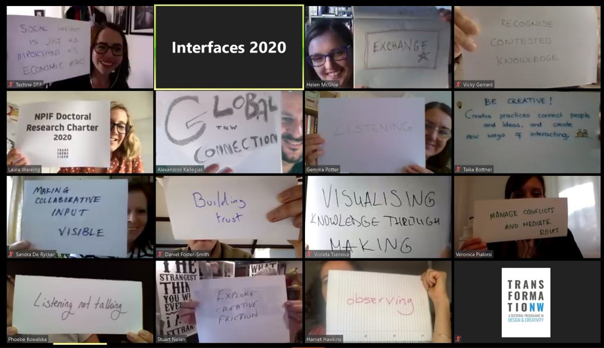 tnw_2017's tweet image. Thanks to everyone who attended our Doctoral Collaboration Charter workshop yesterday at #interfaces20
Together we have created the start of a visual charter