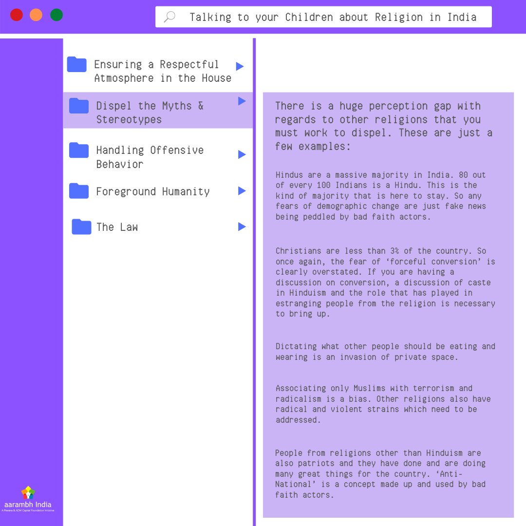 (Part-1) of the field guide on 'Talking to your Children about Religion in India  #DueNormalread & RT