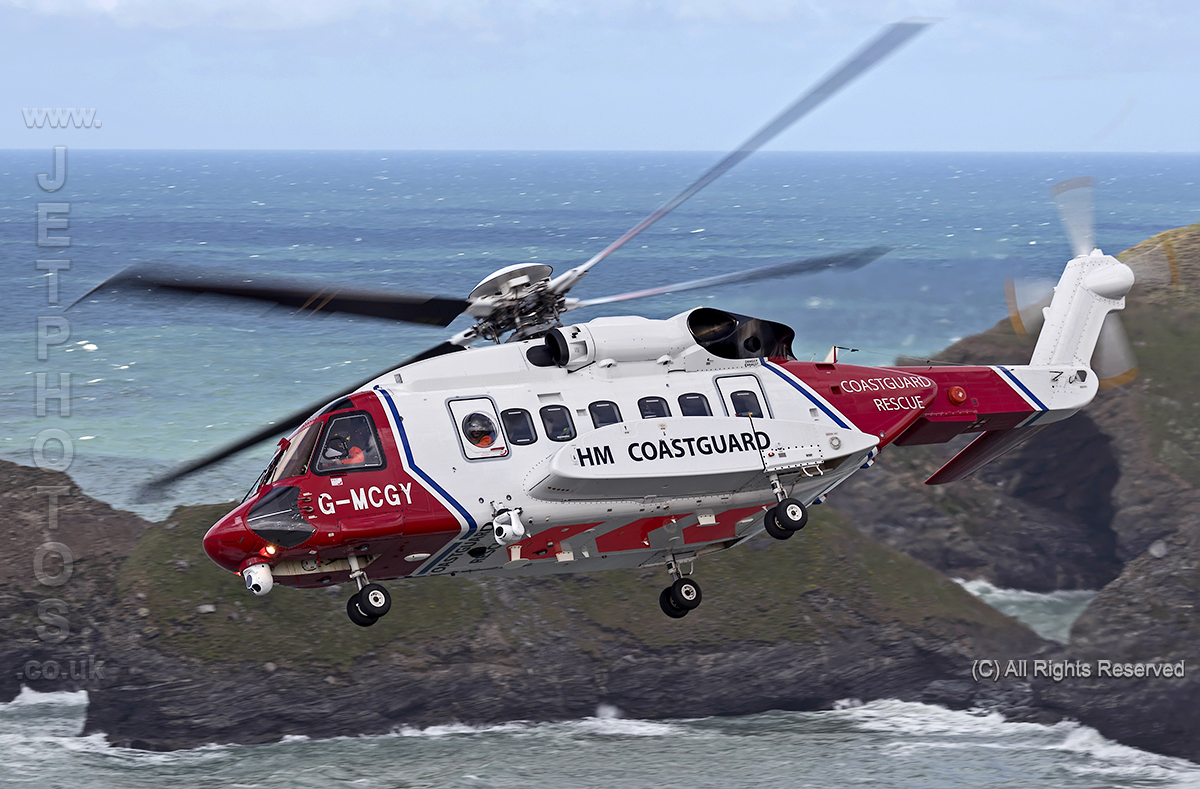 HM Coastguard Search and Rescue S-92 Sikorsky helicopter on the North Cornwall coast

<a href="/verticalmag/">Vertical Magazine</a> <a href="/HMCoastguard/">HM Coastguard</a> <a href="/Newquay_Airport/">Cornwall Airport NQY</a> <a href="/Sikorsky/">Sikorsky</a>