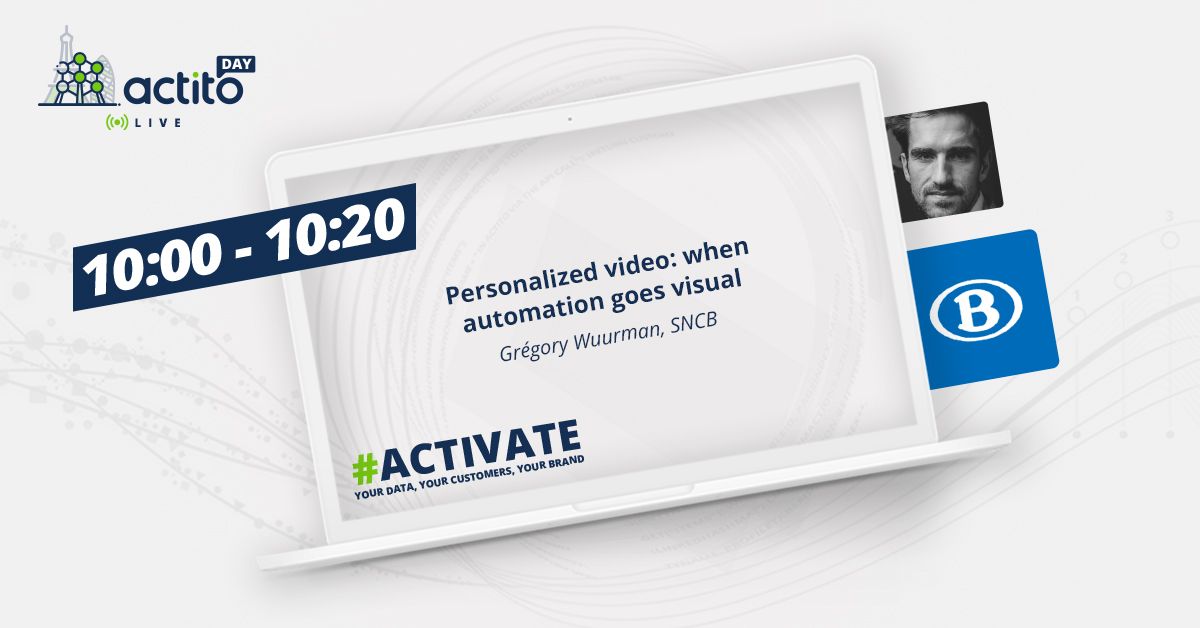 Na een knaller van een opening keynote is het nu de beurt aan Gregory Wuurman van <a href="/NMBS_Int/">NMBS Internationaal</a>! Hij komt tonen hoe ver personalisatie in video tegenwoordig kan gaan. En het is verder dan je denkt, zie zelf maar via bit.ly/2JRgiZj