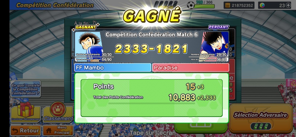 ff_mambo's tweet photo. Série de 6 victoires, on occupe provisoirement la Seconde place pour aller affronter LE GENZO "LR" CLUB. Oui 25 Genzo "LR", 4 salinas GT , et Un shimazu GT
Bilan : +16 ballons SSR en 6 victoires 😍
#GenzoLRonTasDit
#GoMAMBO
#WarConf
#CaptainTsubasaDreamTeam https://t.co/xka40DXJdr