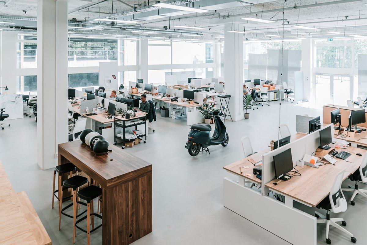 The #Etergo team consists of 65+ members and due to the #coronavirus, majority of the team is working from home. However few engineers are still working from the office, keeping the social distance. Following the government rules, this is how our office currently looks like.⚡🛵