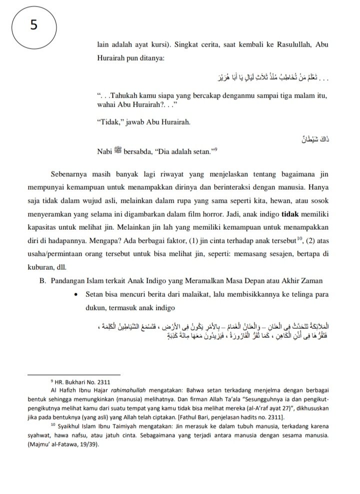 Dan dalil2 lainnya yg bisa kalian baca sendiri di ss di bawah. Jd intinya, yg bisa liat jin ya sesama jin. Kalo ada manusia yg bisa liat, ya itu krn bantuan jin atau jin itu yg menampakkan dirinya.Kenapa menampakkan diri? Antara : 1. Jin itu cinta thdp anak tsb--