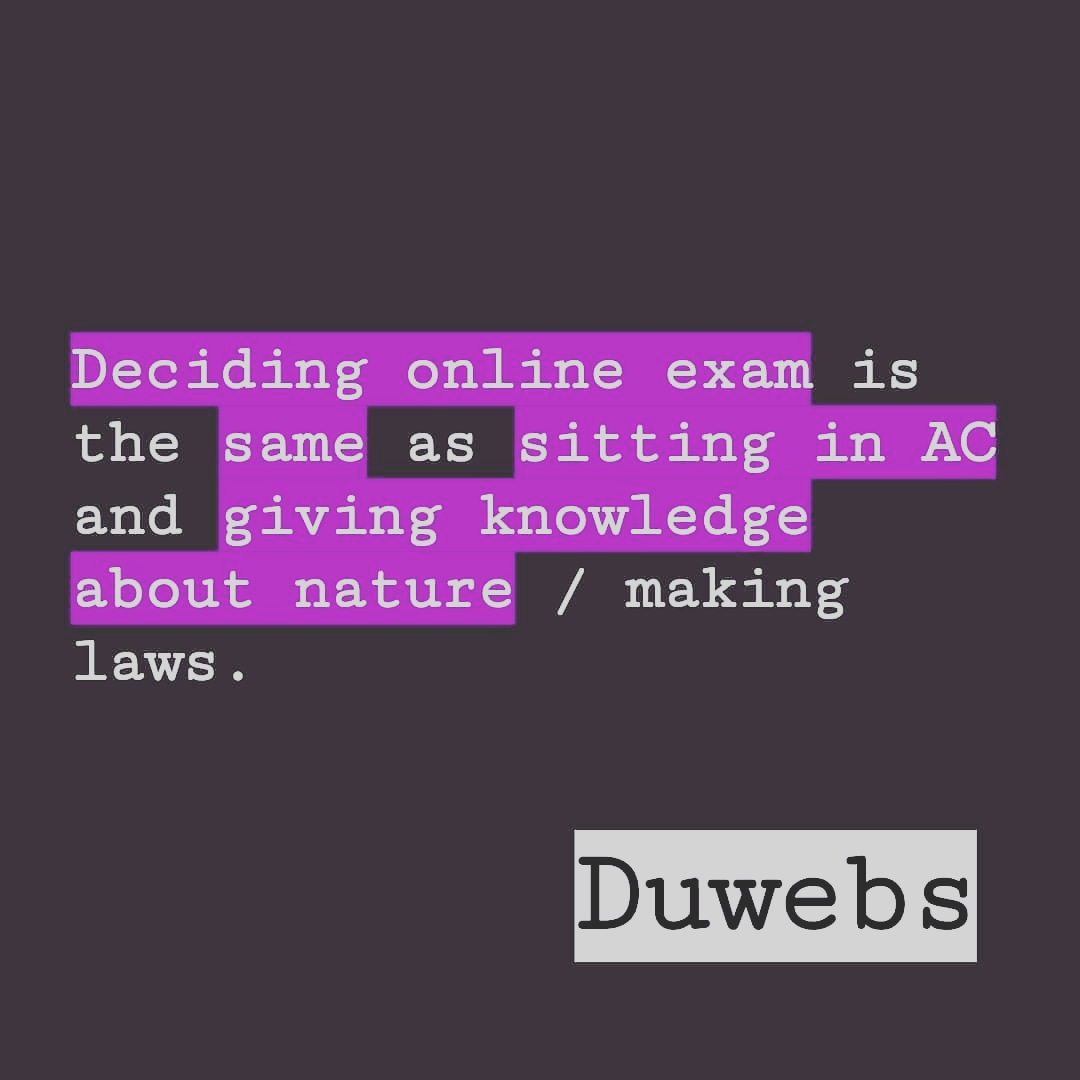 du_webs's tweet photo. University of Delhi has passed the proposal for online exam.
#duagainstonlineexam https://t.co/U2LgMeZT9y