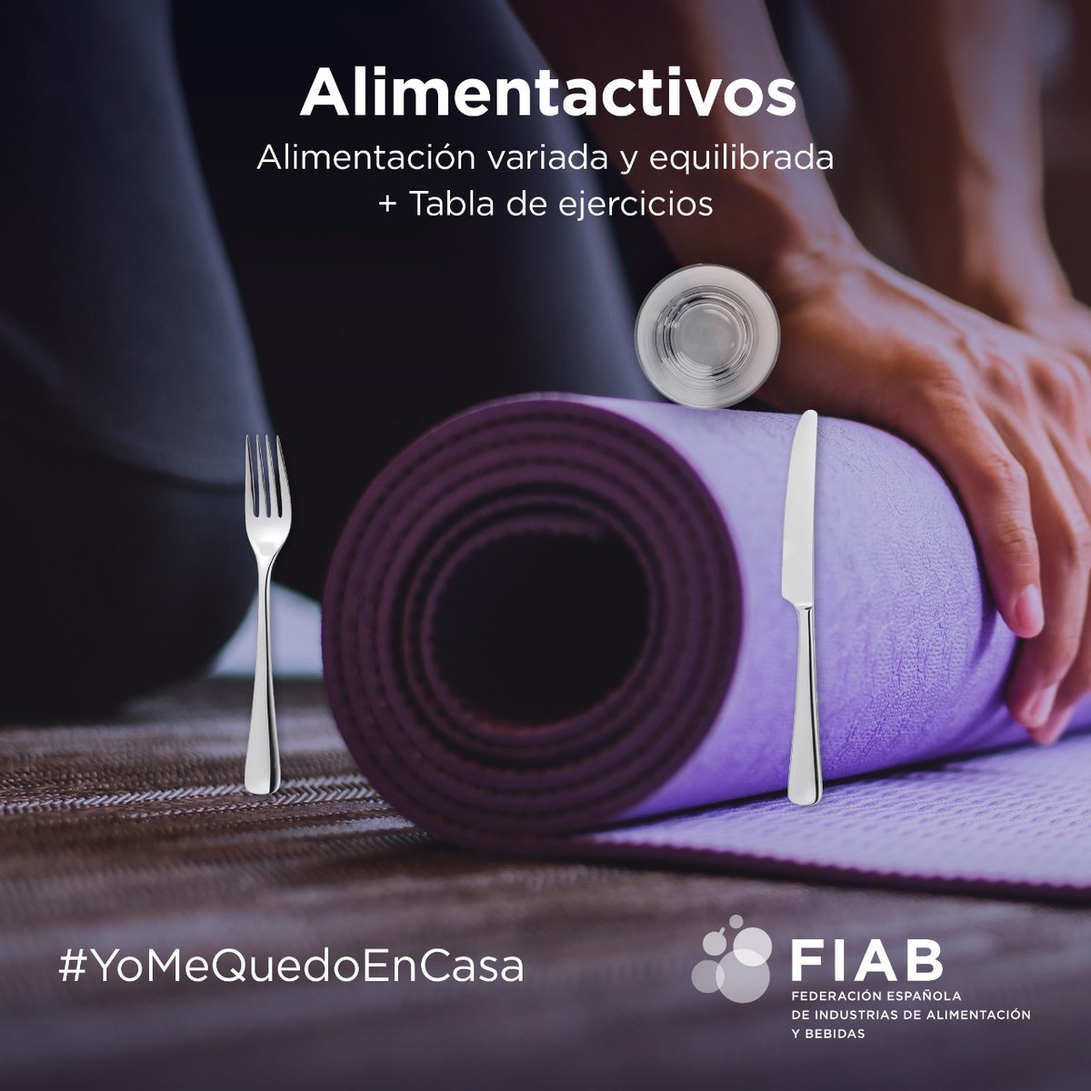 esFIAB's tweet photo. Los #AlimentActivos seguimos una alimentación variada y equilibrada y, además, llevamos una vida activa 🏋.
Por ejemplo ➡ puedes buscar tablas de ejercicios en internet, hacer yoga, estiramientos… ¡muévete! https://t.co/n74jVqOr2y