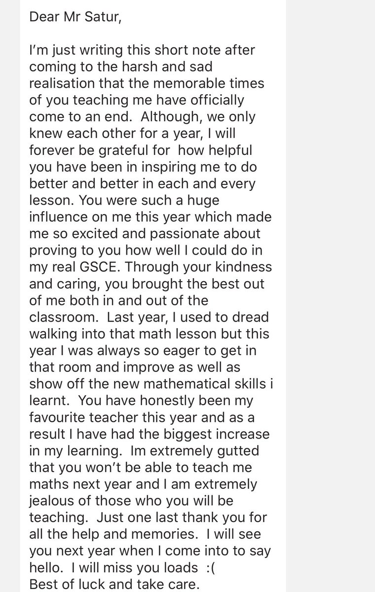 Last lesson with <a href="/NASDubaiSchool/">NAS Dubai</a> Y11 today, surreal experience from the normal end of year celebrations attached to Y11. The class have been amazing and taken everything in their stride as all they knew changed around them. These messages make teaching worthwhile. The best job!