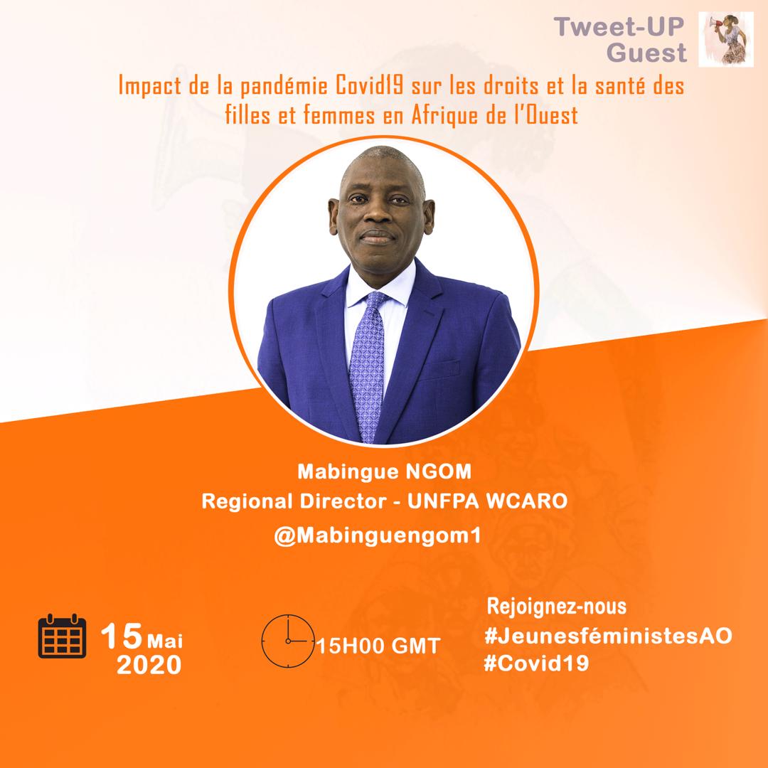 Paneliste #Guest
Le Directeur Régional de l'<a href="/UNFPA_WCARO/">UNFPA WCARO</a>, Monsieur <a href="/mabinguengom1/">Mabingue Ngom</a> partagera ses expériences sur l'impact de la <a href="/Covid19/">Corona</a> sur les droits et la santé des filles et femmes en Afrique de l'ouest #Demain 15 MAI à 15:00 GMT
Rejoignez-nous ! #JeunesfeministesAO #Covid19