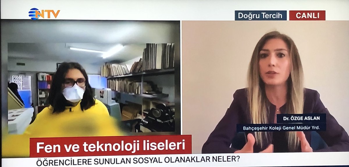 Genel Müdür Yardımcımız Dr. Özge Aslan <a href="/ntv/">NTV</a> Doğru Tercih programında anlatıyor:

📌Apply FenTek nedir?
📌Fen ve teknoloji liselerinde nasıl bir eğitim sistemi uygulanıyor?
📌Bahçeşehir Koleji uzaktan eğitim sürecinde hem YKS hem de LGS’ye hazırlık sürecini nasıl yönetiyor?