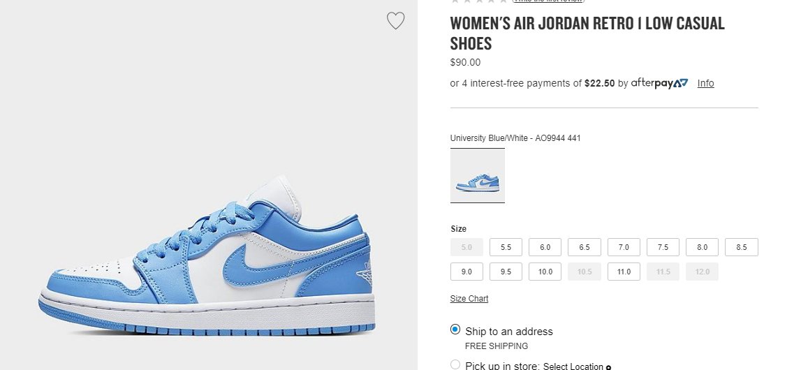 finish line unc jordan 1