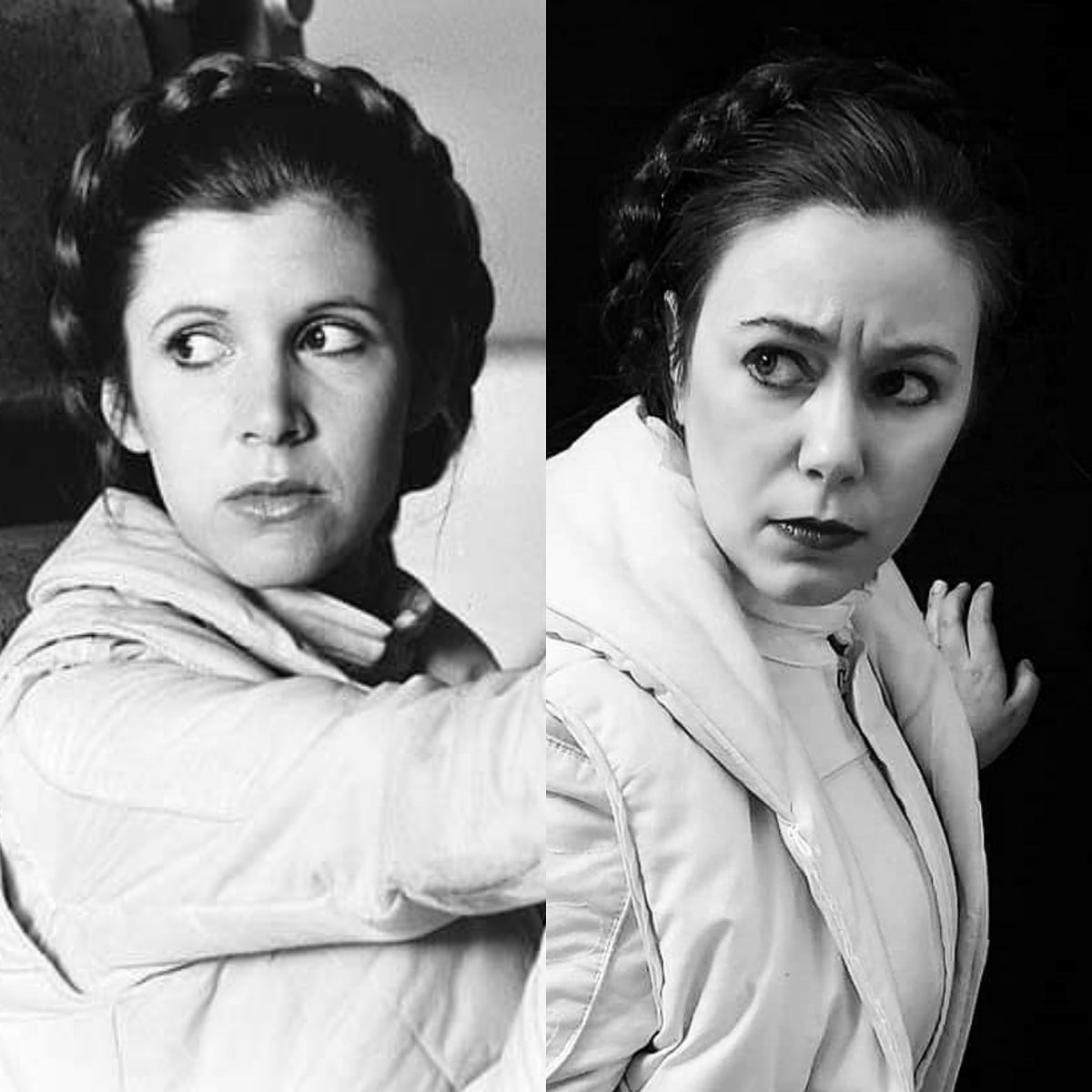 RoyalOwlRose's tweet photo. I don't know where you get your delusions, laser brain.

Some #sidebysidesaturday for you all!!

#sidebyside #cosplay #cosplaysidebyside #cosplayvscharacter #Leia #leiacosplay #princessleia #princessleiacosplay #carriefisher #carrieon #forcarrie #starwars #starwarscosplay https://t.co/5FKDTGXMir