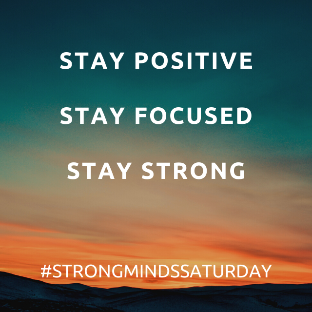 This is your Saturday reminder to

STAY POSITIVE. 
STAY FOCUSED. 
STAY STRONG. 

#CTLETR #SOCT #specialolympicsct #letrforso #strongmindssaturday