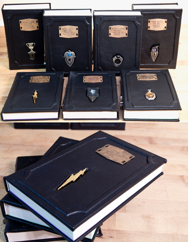 Harry Potter World on X: Leather bound Harry Potter books with removable  Horcrux bookmarks Cr: PeskyCatPapercraft  / X
