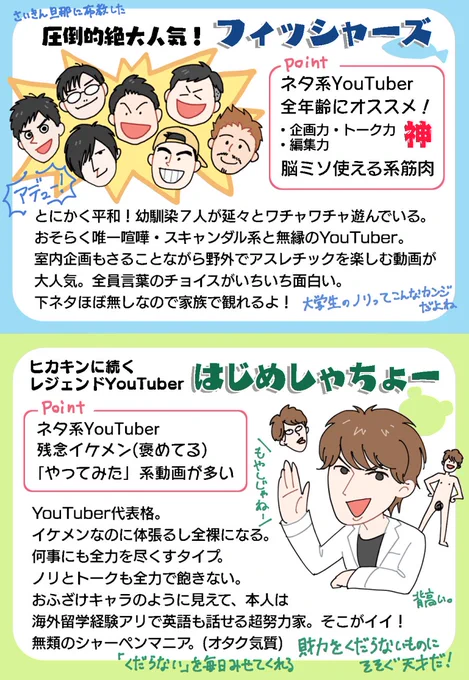 私が個人的に好きで毎日チェックしてるYouTuberまとめました 見辛くてごめん 