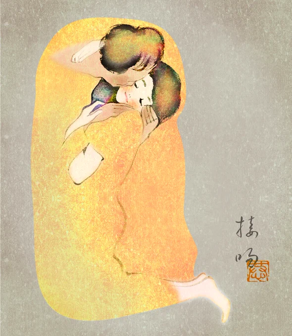#わたしがクリムトの接吻を描いたら 