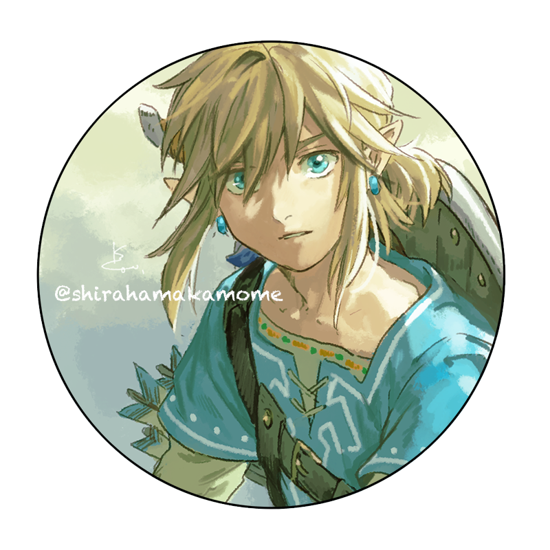 link 1boy male focus pointy ears earrings solo blonde hair jewelry  illustration images