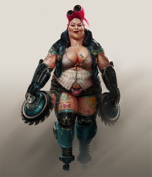 FrBleeding's tweet photo. De #ConceptToConsole, voici l'art conceptuel de Buttercup réalisé par notre artiste conceptuel épique, @marco2d. 
Posé à côté de son modèle en jeu pour comparaison.

Encore plus à venir! #BleedingEdge https://t.co/VgBP7rGcyj