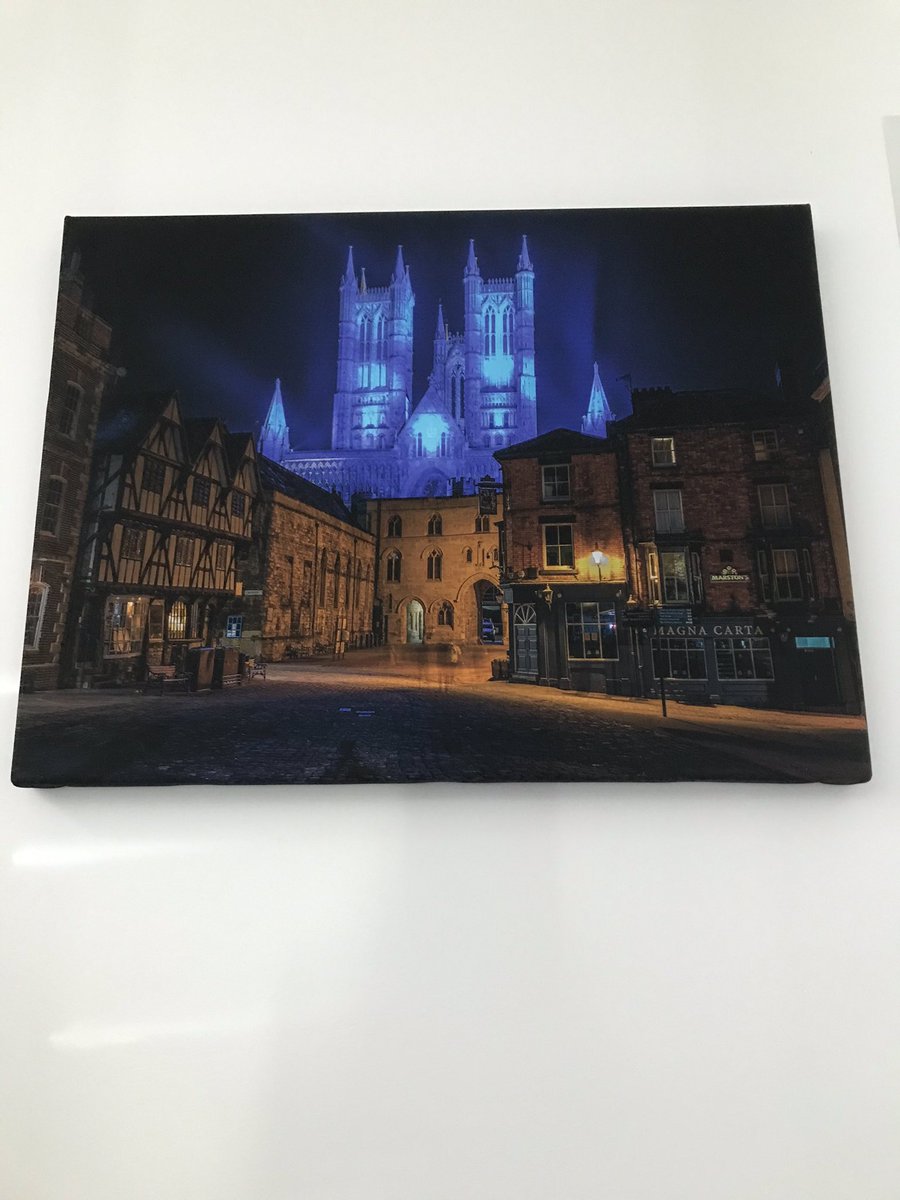 LOBritton's tweet photo. This lovely piece arrived today. Now to find the perfect place to hang it. Thank you @AndrewScott75 @LPFTNHS #lincolcharitycanvas https://t.co/5URF4gfHVx