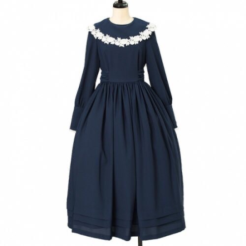 Moi meme Moitie】モワメームモワティエ Gardenia ワンピース Navy