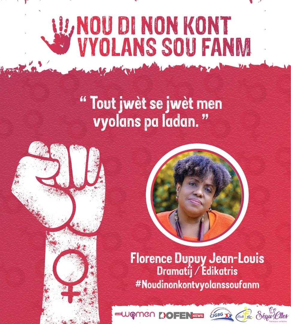 wwomenorg's tweet photo. "Ou sispann MOUN lè w fè vyolans sou moun parèy ou. Aba vyolans sou tout fòm."
.
.
.
#NouDiNonKontVyolansSouFanm
#WeWomenOrg #SequElles #Dofen #HFTIC #CJGBG #Nonalaviolence #FemmesDeCourage #LuttonsContrelaCiolence #Protection #ProtegeonsLesFemmes https://t.co/5ozjAD45eN