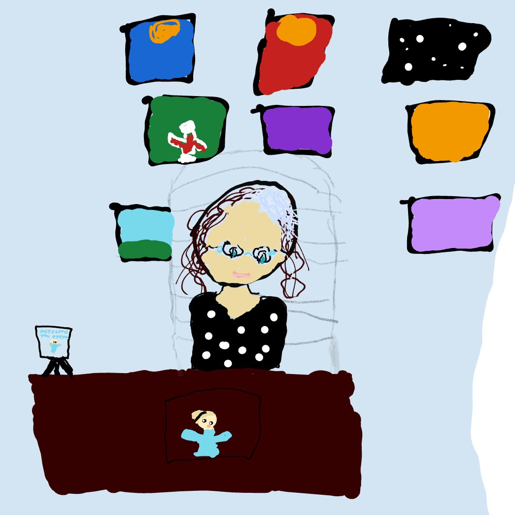 MetOperaStudent's tweet photo. Super cool @MetOpera #FreeStudentStreams #FanArt by Ripley shows #MetOpera Executive Stage Director, Paula Suozzi leading a global student Q&A from her home office. Have you joined one of our #RemoteLearning Student Q&A's yet? RSVP for Wed: HDSchools@Metopera.org https://t.co/FCwWUWrwOt