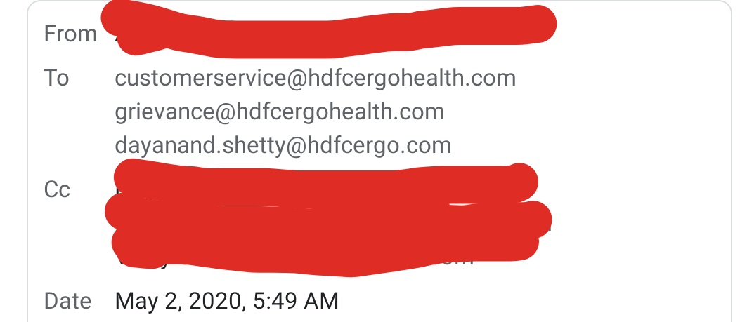 MitenPatwa's tweet photo. @HDFCERGOGIC I beg to differ and we are the victims beacuse of that. We have sent multiple emails to grievance@hdfcergohealth.com and the latest one was few hours ago. Here are the screenshots https://t.co/5dv7az1kX5
