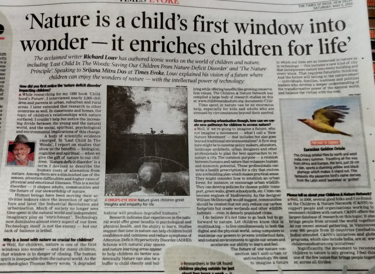 prarthana_delhi's tweet image. Good job @timesofindia ! Finally we have. #RealIssue covered. @RichLouv @ChildrenNature #inspiration #motivation for old school #EnvironmentalEducators like #yourstruly !