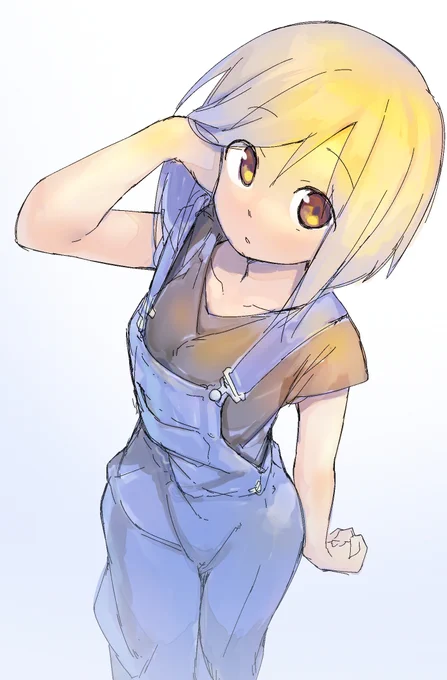 オーバーオールを着た佐藤さん (お題箱 