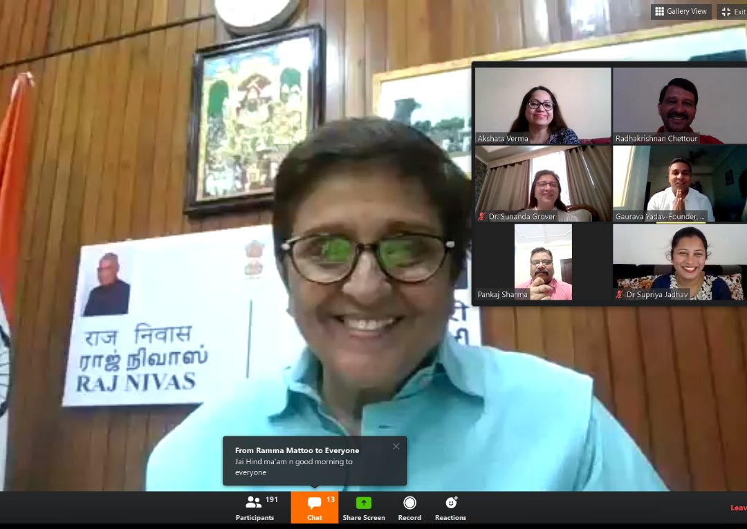 readnflourish's tweet photo. Dr. Kiran Bedi, LG Puducherry at IPN Conclave!
Education is not just teaching them for certificates. Parents have to inculcate family values - to respect women and elders, fight corruption, maintain hygiene, humility, compassion, etc. 

#ipnvirtualconclave #ipn #principals https://t.co/fCuF1t0IRa