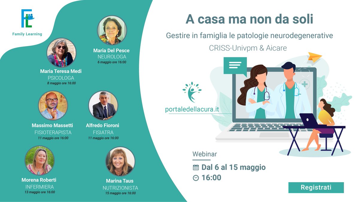 mgvicarelli's tweet photo. Il Centro di Ricerca e Servizio sull'Integrazione Socio Sanitaria - UNIVPM e Aicare organizzano il corso online di Family Learning Socio Sanitario "A casa ma non da soli"
https://t.co/4tZHWDEwOr
https://t.co/GnXCsaxus2 https://t.co/74bo8pqBji